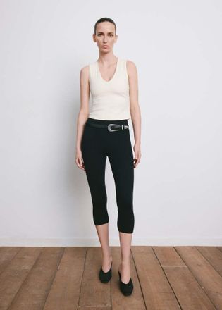 Mango Top avvitato scollo a V grezzo - Donna - XXS - MANGO