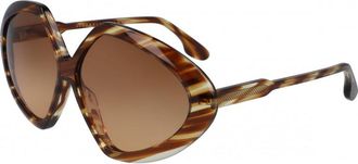 Victoria Beckham Womens VB614S-211 VB614S 64 211 Sunglasses - Brown - One Size