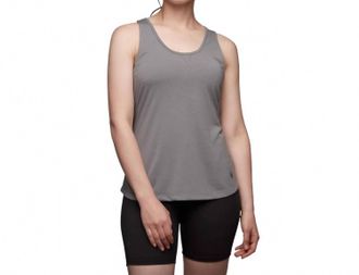 Black Diamond Splitter Tank Top In Pewter Stripe