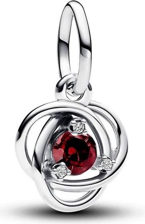 Pandora Womens Eternity Circle Dangle Charm In Red