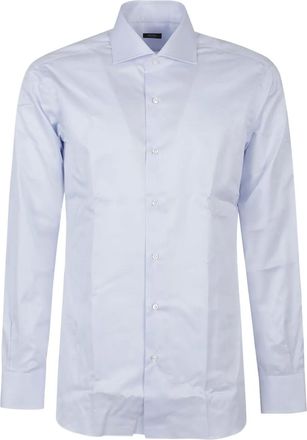 Barba long-sleeved cotton shirt - Blue