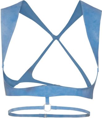 Dsquared2 Top crop in latex - Blu