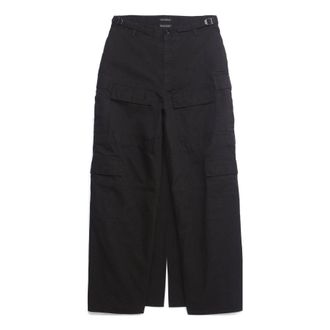 Balenciaga (WMNS) Balenciaga Apron Cargo Pants Skirt Black 748599TKP271000