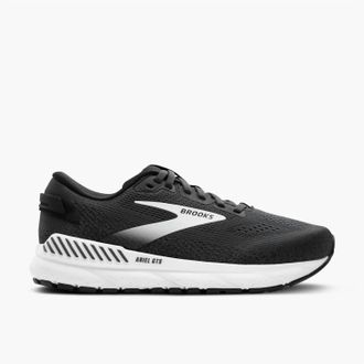 Brooks Womens Ariel Gts 24 Running Shoes In Ebony/black/white