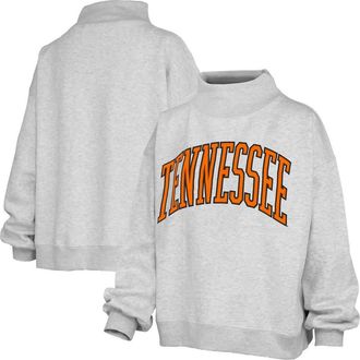 Pressbox Womens Pressbox Heather Gray Tennessee Volunteers Oversized Nelson Mock Neck Sweatshirt at Nordstrom, Size Medium