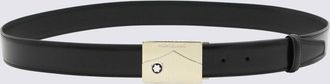 Montblanc Black Leather Belt