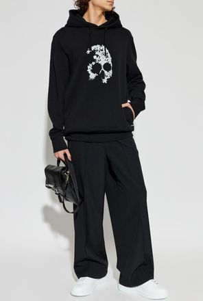 Alexander McQueen Sweatshirt With A Distinctive Skull Motif, Mens, Black