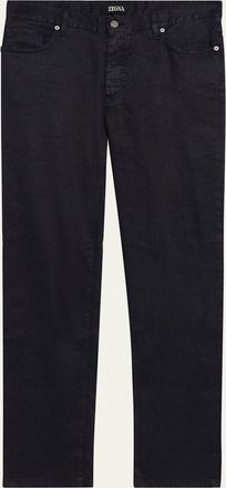 Ermenegildo Zegna Mens Stretch Straight Leg Five-Pocket Pants