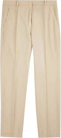 Incotex pressed-crease trousers - women - Cotton/Elastane/Lyocell/Cotton - 38 - Neutrals