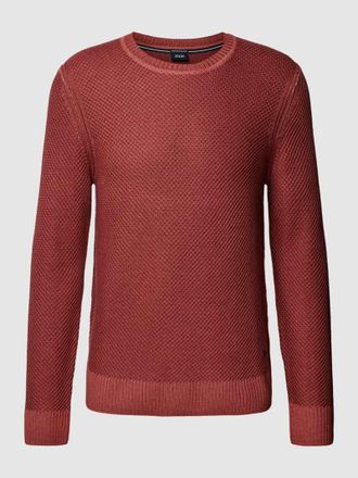 Joop Strickpullover aus Schurwolle Modell Willon in Bordeaux, Größe XXL