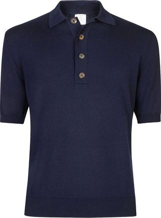 Eleventy button short-sleeve polo shirt - men - Cotton/Cashmere - M - Blue