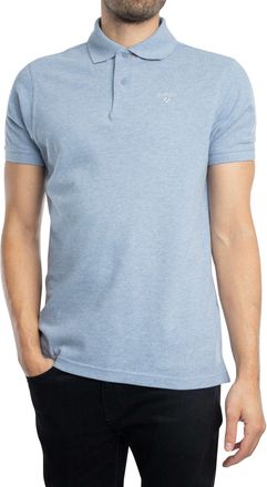 Barbour Piqu&eacute; Poloshirt Met Schotse Ruit, Blauw