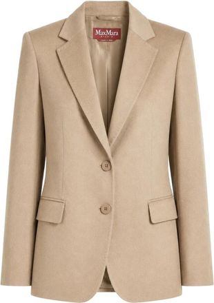 Max Mara Jassen, Dames, Bruin, M, Wol, Folgore Blazer