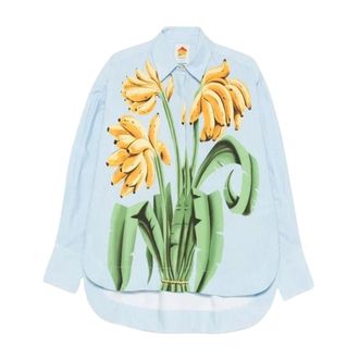 Farm Rio Mujer, Blusas y Camisas, Azul, Talla: M