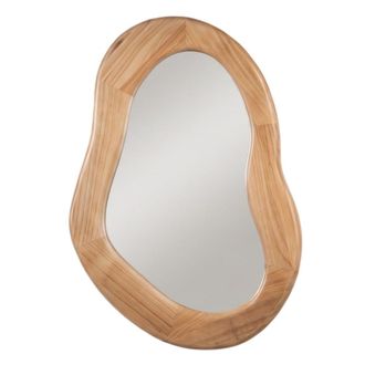 Oresteluchetta Espejo de pared de madera maciza arce 100x70x2 cm