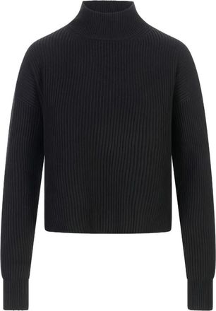 Max Mara Fufy Ribbed Turtleneck Sweater - Dames - Coltruien - Zwart - M - Wol - Truien & Vesten