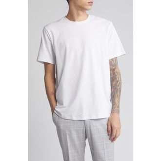 Open Edit Crewneck Stretch Cotton T-Shirt in White at Nordstrom, Size Xx-Large