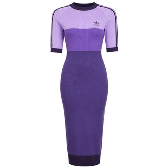 adidas x Ksenia Schnaider Womens Purple Knit Dress Viscose - Size X-Large