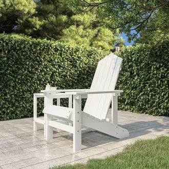 vidaXL Silla De Jard&iacute;n Adirondack Hdpe Blanca Vidaxl