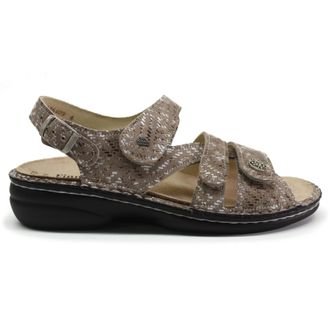 Finn Comfort Gomera Leather Synthetic Womens Hook and loop Sandals - Sesame - Size:UK 7.5