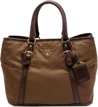 Prada Pre-owned Satchel - Dames - Vintage Handtas - Bruin - ONE Size - Leer - Vintage