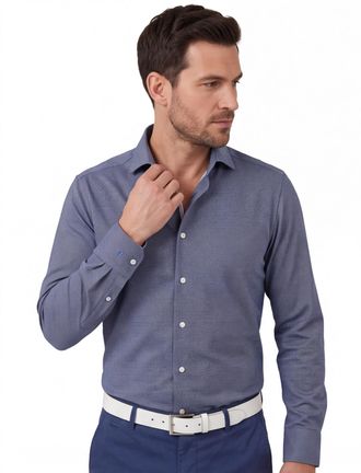 Olymp level 5 overhemd body fit navy