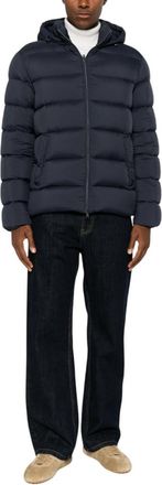Herno Blue Quilted Hood Jacket