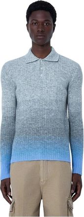 ERL Geribbelde Gebreide Polo Sweater - Heren - Polos - Veelkleurig - XL - Tops