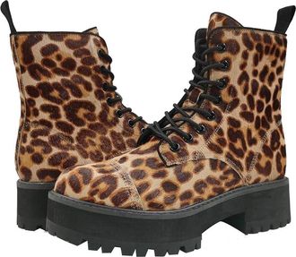 Farylrobin Cammy Womens Leopard Print Faux Leather Boots JOBB1080