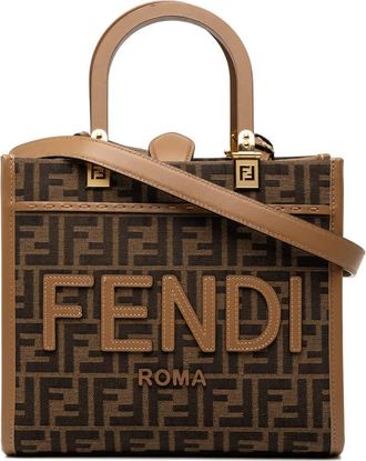 Fendi Pre-owned Fendi Small Zucca Canvas Sunshine Shopper Tote 8BH394 ALVY 249 0189