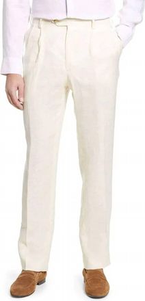 Berle Classic Linen Pant In Cream