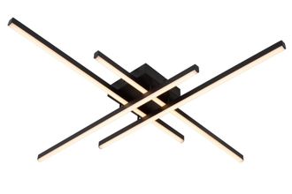 Lucide L&aacute;mpara de techo de metal con 1 led integrado, negro
