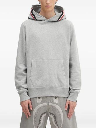 A Bathing Ape Felpa con cappuccio e motivo squalo - Grigio