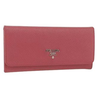 Prada Pre-owned Wallets, female, Pink, Size: ONE SIZE Pre-owned Vintage Long Wallet