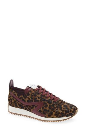 Rag & Bone Retro Runner Sneaker in Leopard Hair Calf at Nordstrom, Size 37.5