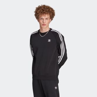 adidas Sweatshirt ADIDAS ORIGINALS ADICOLOR CLASSICS 3-STREIFEN, Herren, Gr. 3XL, schwarz, Obermaterial: 70% Baumwolle, 30% Polyester, gestreift, Rundhals, a