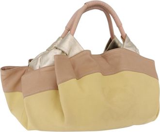 Loewe Anagram Logo Nappa Aire Hand Leather Yellow Leather Handbag (Pre-Owned)