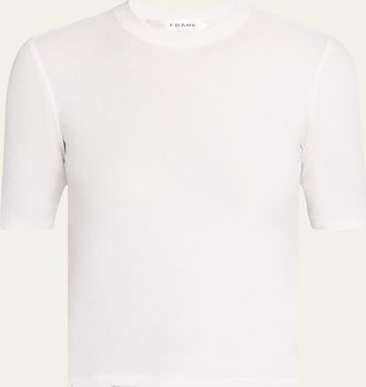 Frame Denim Ribbed Crewneck Tee