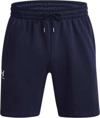 Under Armour Mens Essential Fleece Shorts - Midnight Navy/White Size XXL