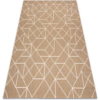 RugsX Rugsx - Alfombra Flat 48959265 Geom&eacute;trica Hilo Beige Natural Beige 160x230 Cm