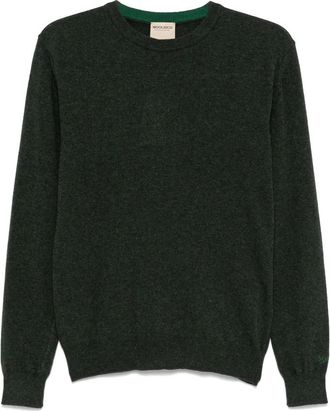Woolrich Groene Trui met Girocollo Hals - Heren - Ronde hals truien - Groen - XL - Truien & Vesten
