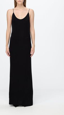 Saint Laurent Abito lungo sottoveste in viscosa stretch con spalline sottili