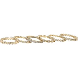 Ettika Set of 6 Stacking Rings in Gold at Nordstrom, Size 8