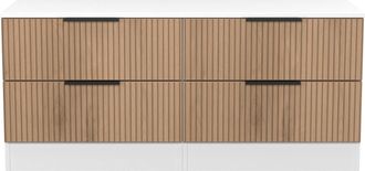 Lewis's Java 4 Drawer Bed Box in Slatted Effect / White - Ready Assembled - Lewiss Home | TJ Hughes