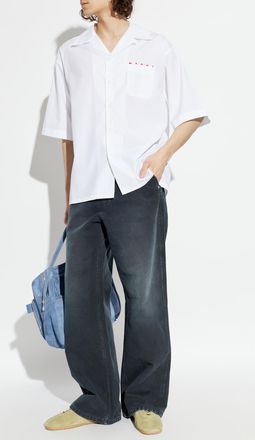 Marni Shirt With Logo, Mens, White