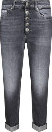 Dondup Koons Cropped Jeans - Dames - Cropped Jeans - Zwart - W28 - Katoen - Jeans