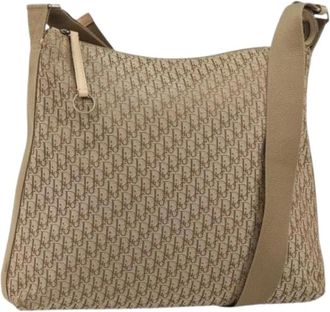 Dior Pre-owned Cross Body Bags, female, Beige, Size: ONE SIZE Pre-owned Trotter Canvas Shoulder Bag