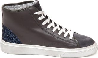 Hogan Glitter Vintage High Top Schoen - Dames - Sneakers - Grijs - 35 EU - Leer - Schoenen