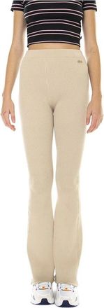 Lacoste Wijde Broeken - Dames - Wijde Broeken - Beige - M - Polyester - Broeken