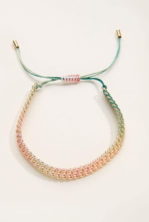 Fat Face FatFace Green Woven Bracelet